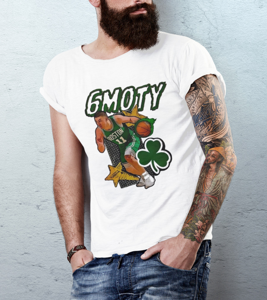Boston Celtics Derrick White Payton Pritchard 6Moty Shamrock Basketball T-Shirt