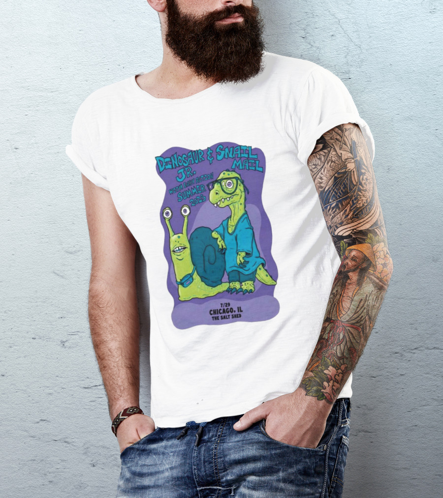 Dinosaur Jr. Snail Mail Summer 2025 Chicago IL The Salt Shed T-Shirt