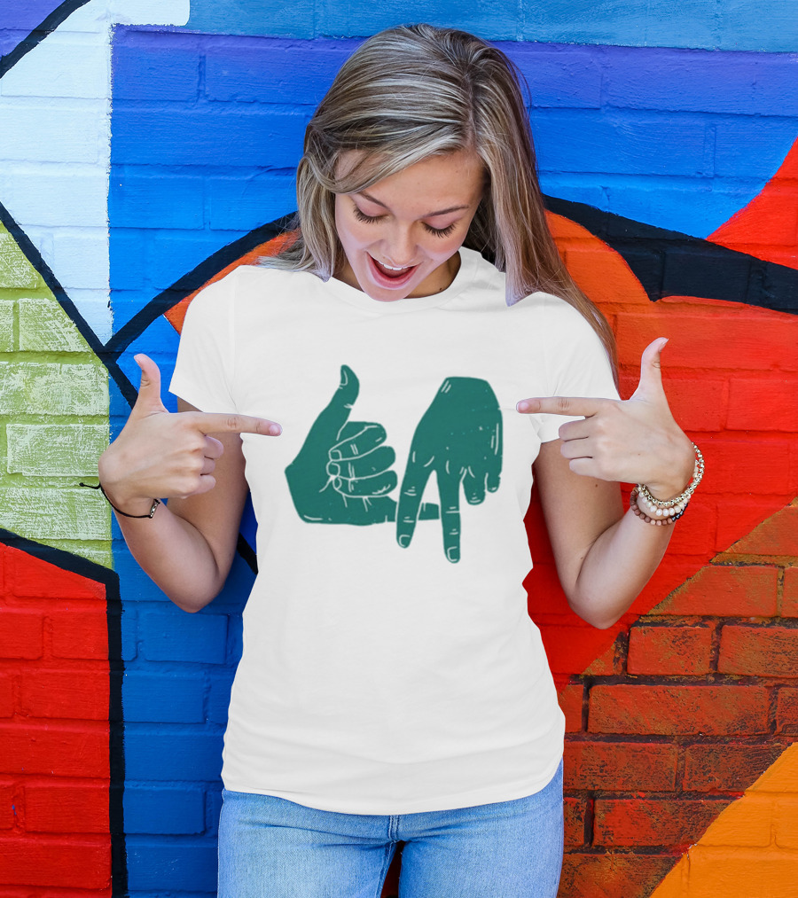 Dirty Coast Los Angeles Hand Gesture Symbol T-Shirt