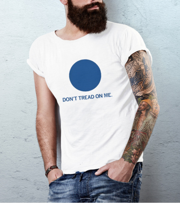 Don’t Tread On Me Blue Dot Circular Emblem T-Shirt