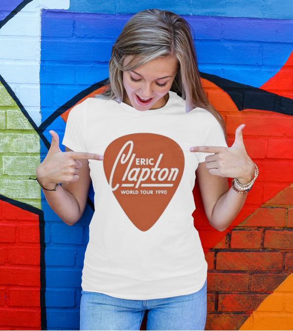 Eric Clapton World Tour 1990 Guitar Pick T-Shirt