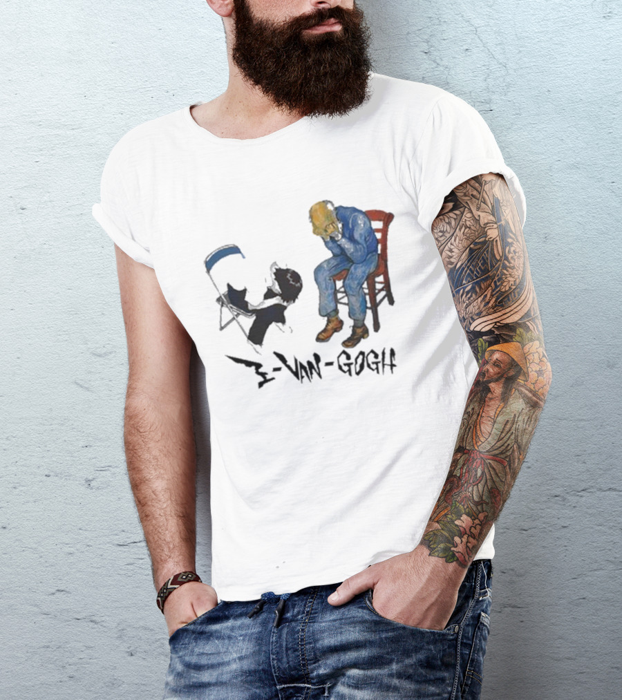 Evangogh Ikari Shinji And Gate Van Gogh Mashup T-Shirt