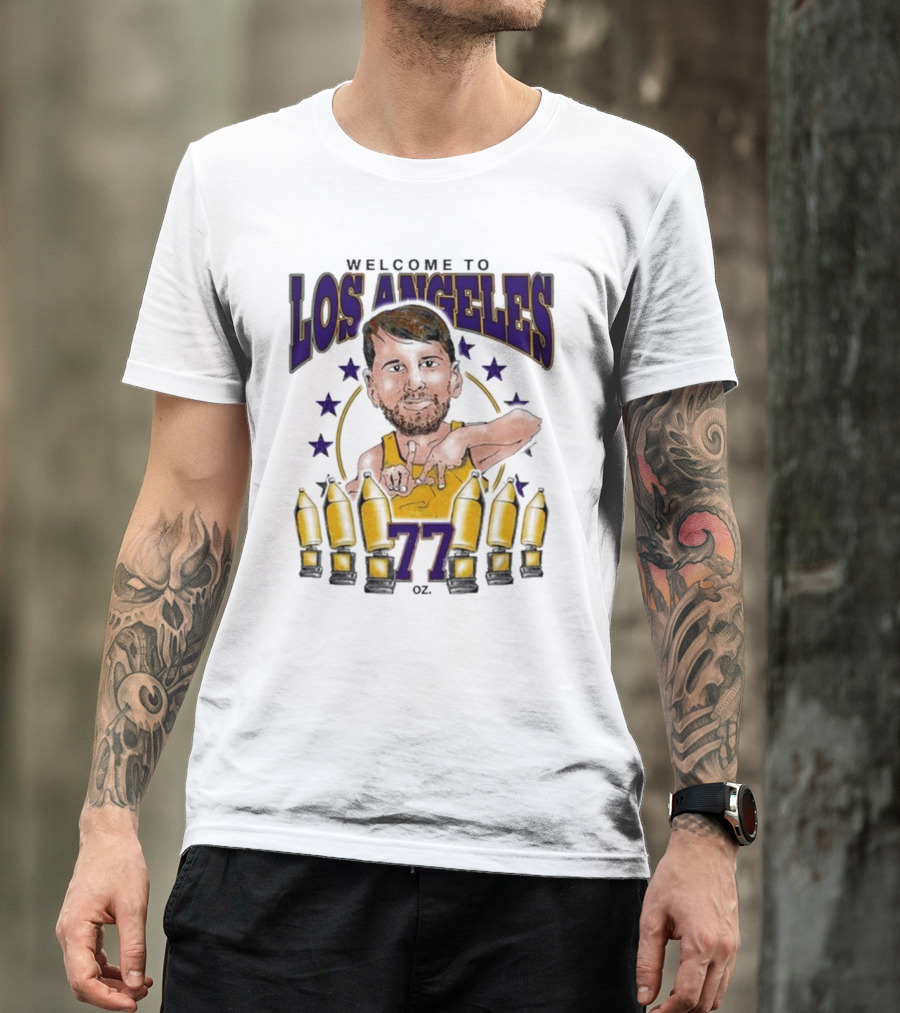 Los Angeles 77 Basketball Stars And Bottles T-Shirt