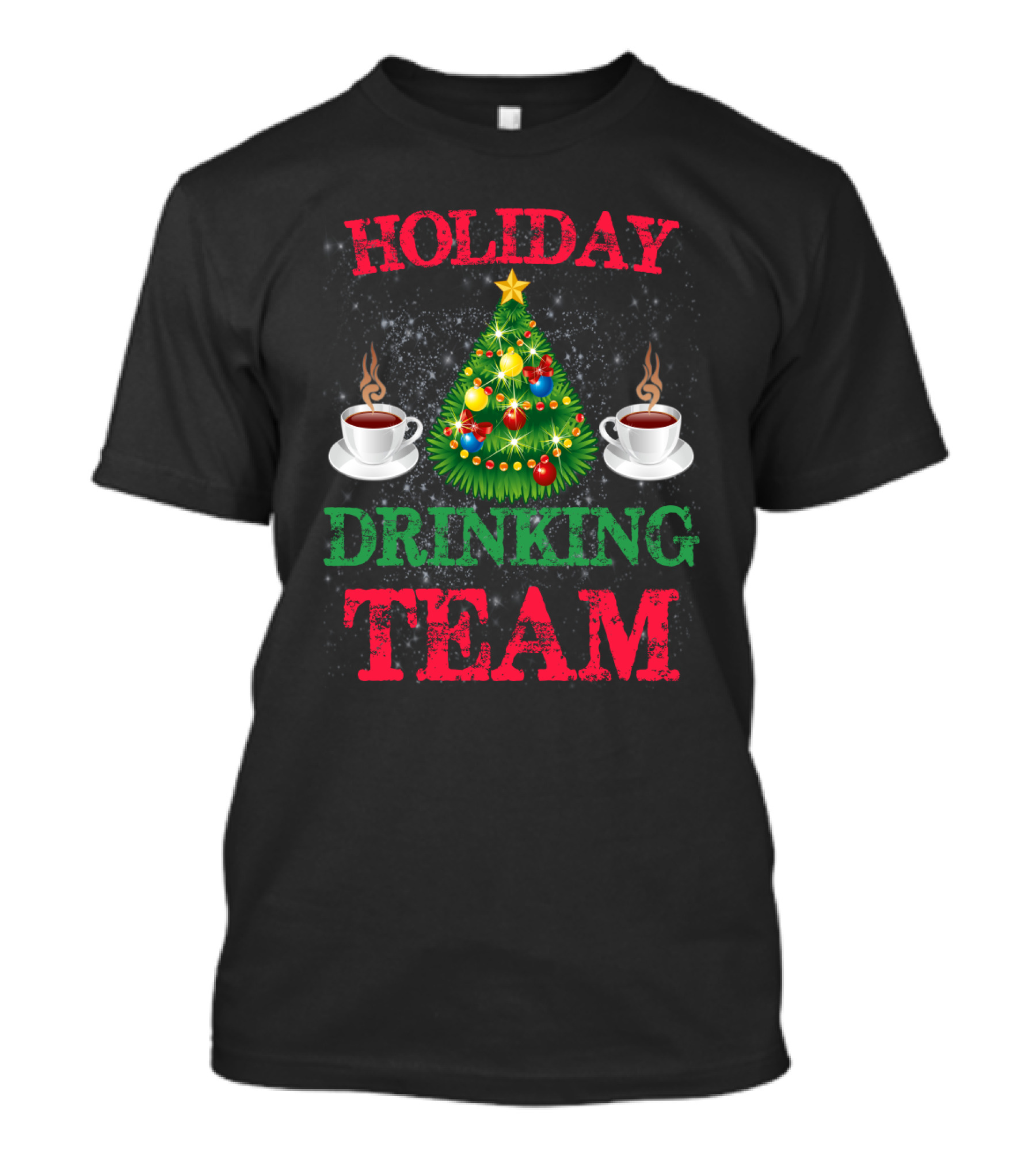 Holiday Drinking Team Coffee Christmas Tree...T-Shirt 