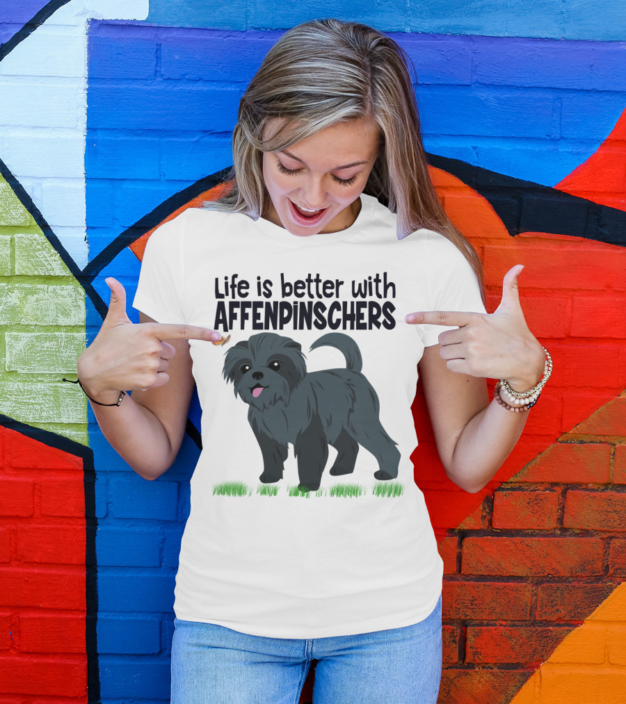 Life Is Better With Affenpinschers And Butterfly T-Shirt