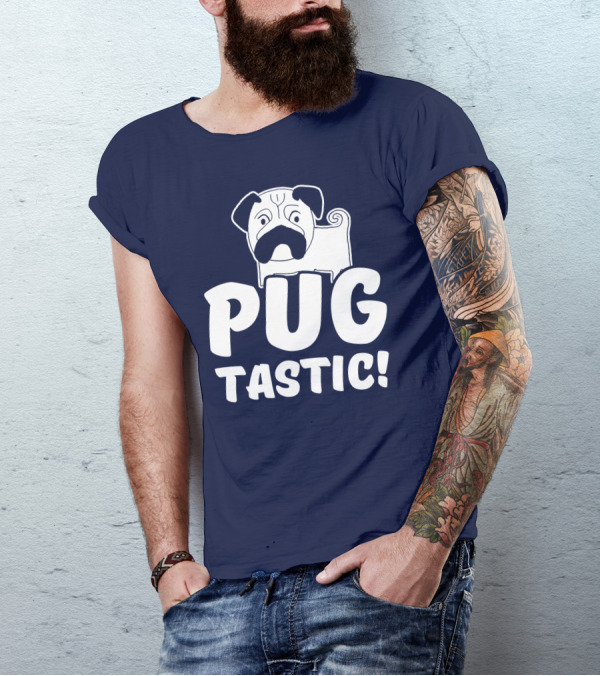 Pug Tastic Bold Cartoon Dog T-Shirt