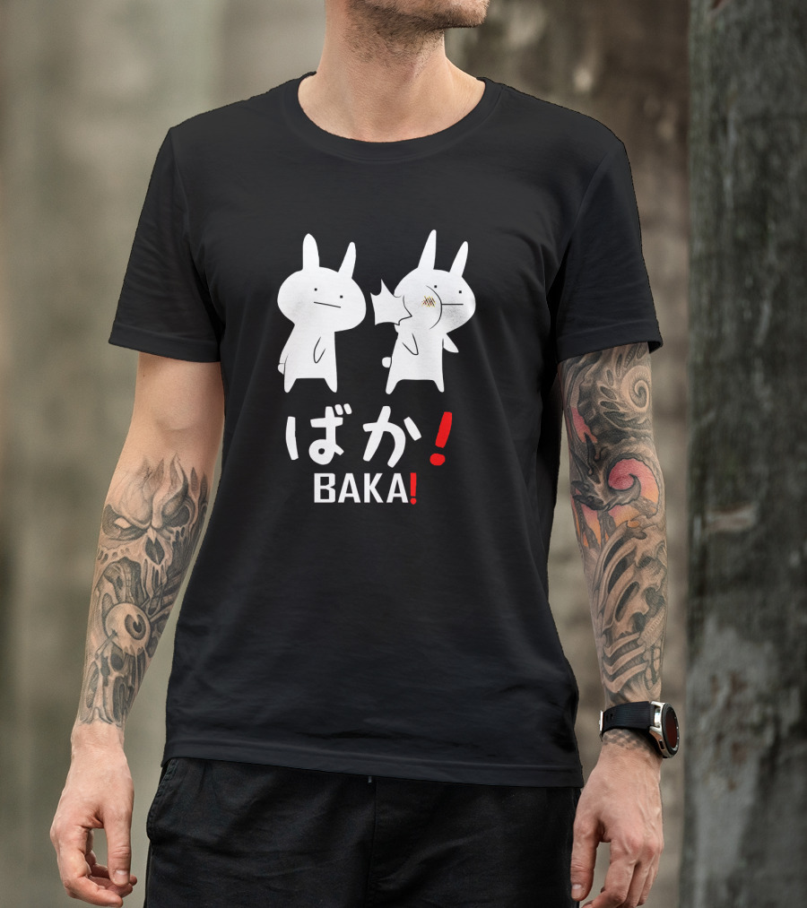 Baka ばか Cartoon Characters Slap Comedy Joke T-Shirt