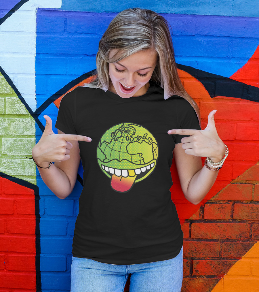 Earthgang Tongue Out Earth Globe T-Shirt