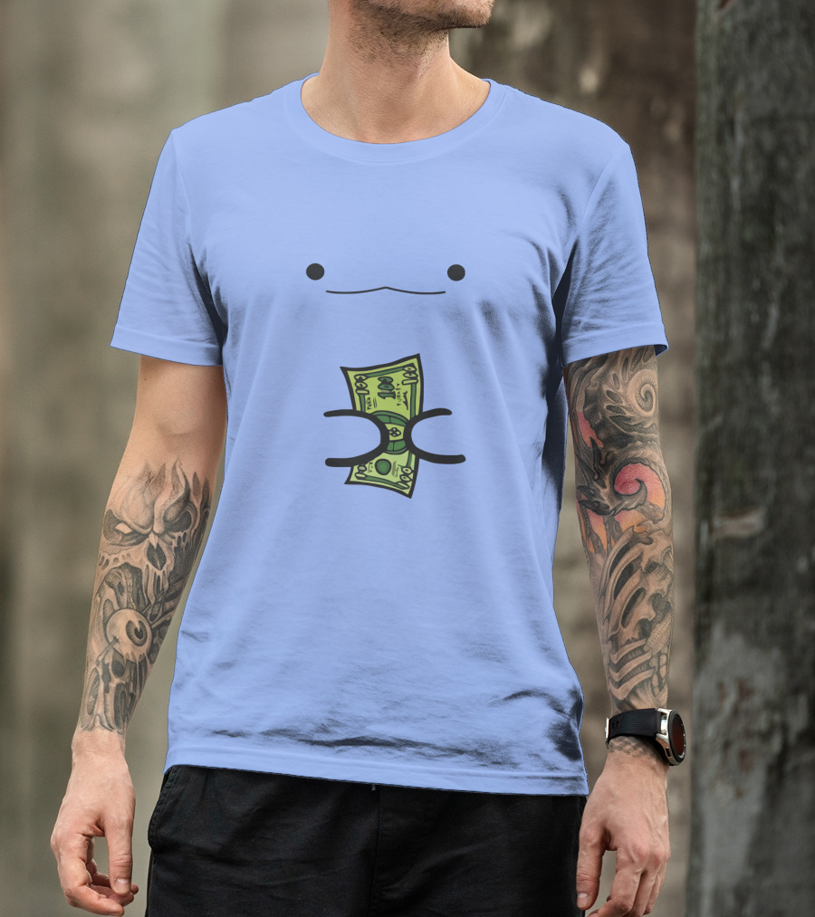 Turkey By ZHC Smiling Cartoon Creature Holding Money T-Shirt