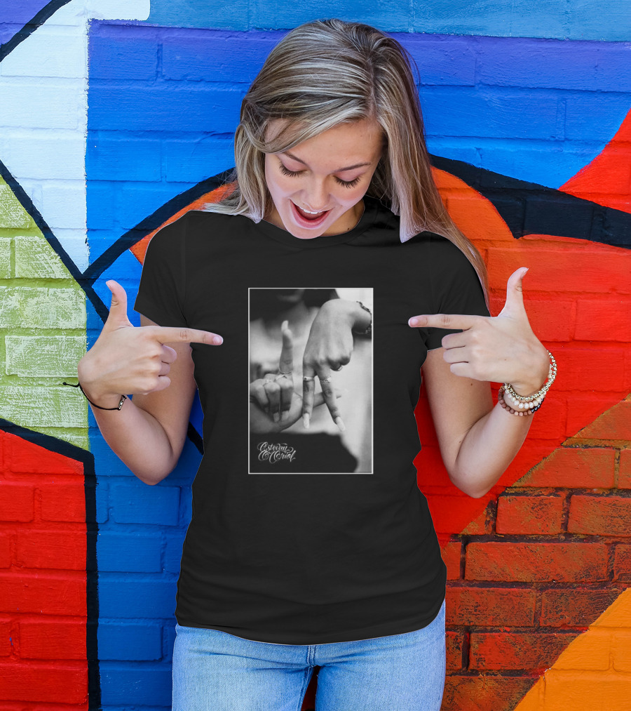 Esteban Oriol LA Fingers Gesture Black And White Photography T-Shirt