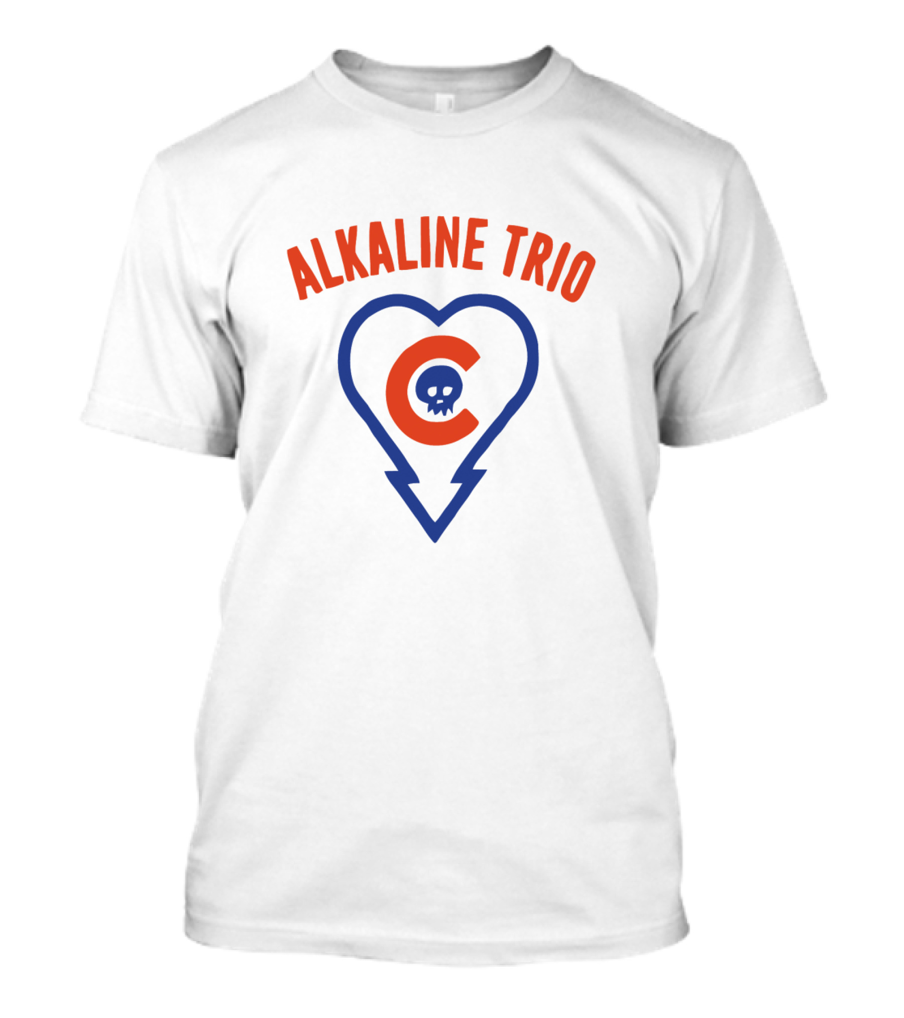 Alkaline Trio Heart Skull Logo Blue Red T-Shirt