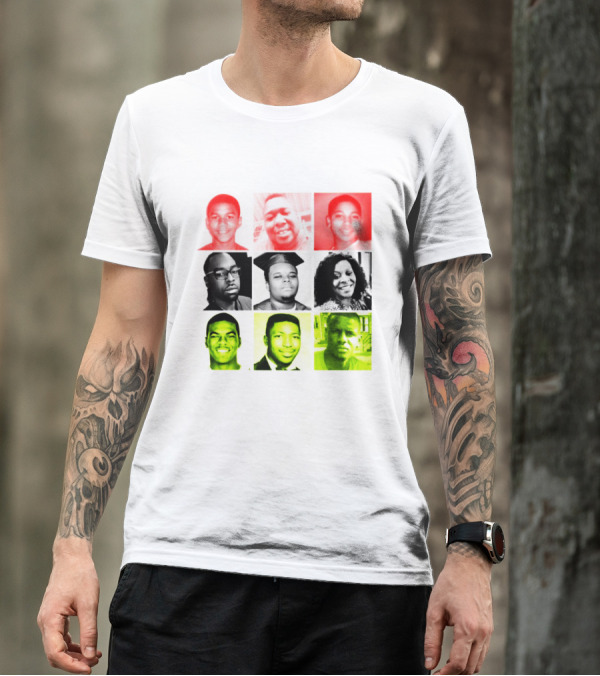 Black Victims Of Police Brutality Remembered In Powerful Collage T-Shirt