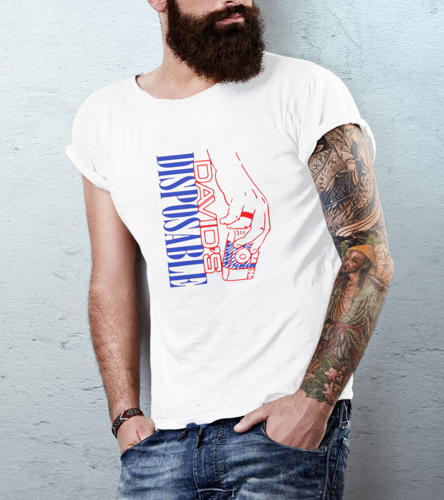 David's Disposable Camera Red And Blue Hand T-Shirt
