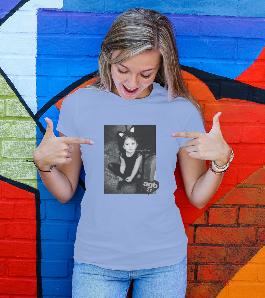 Agb 27 Vintage Style Cat Costume Photograph T-Shirt