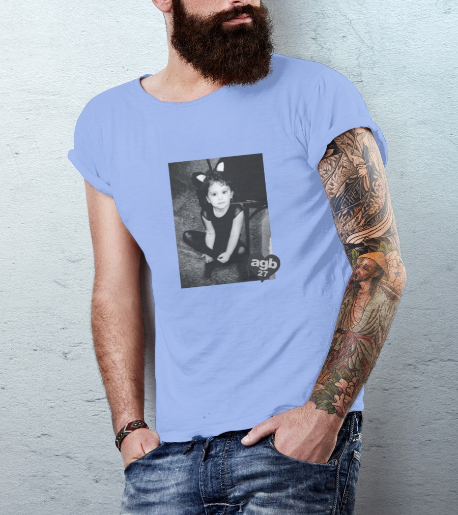 Agb 27 Vintage Style Cat Costume Photograph T-Shirt