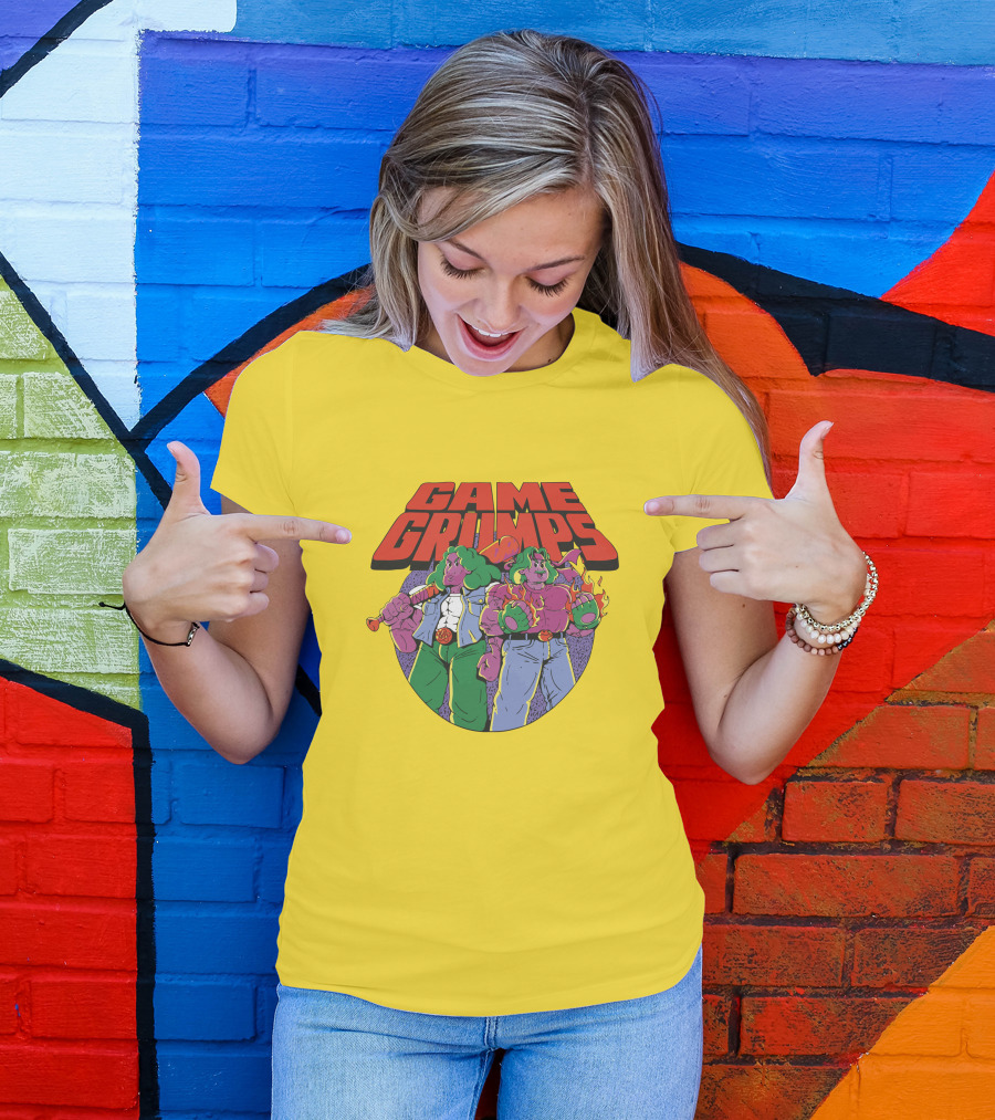 Game Grumps Retro Beat 'Em Up Characters Fiery Brawlers T-Shirt