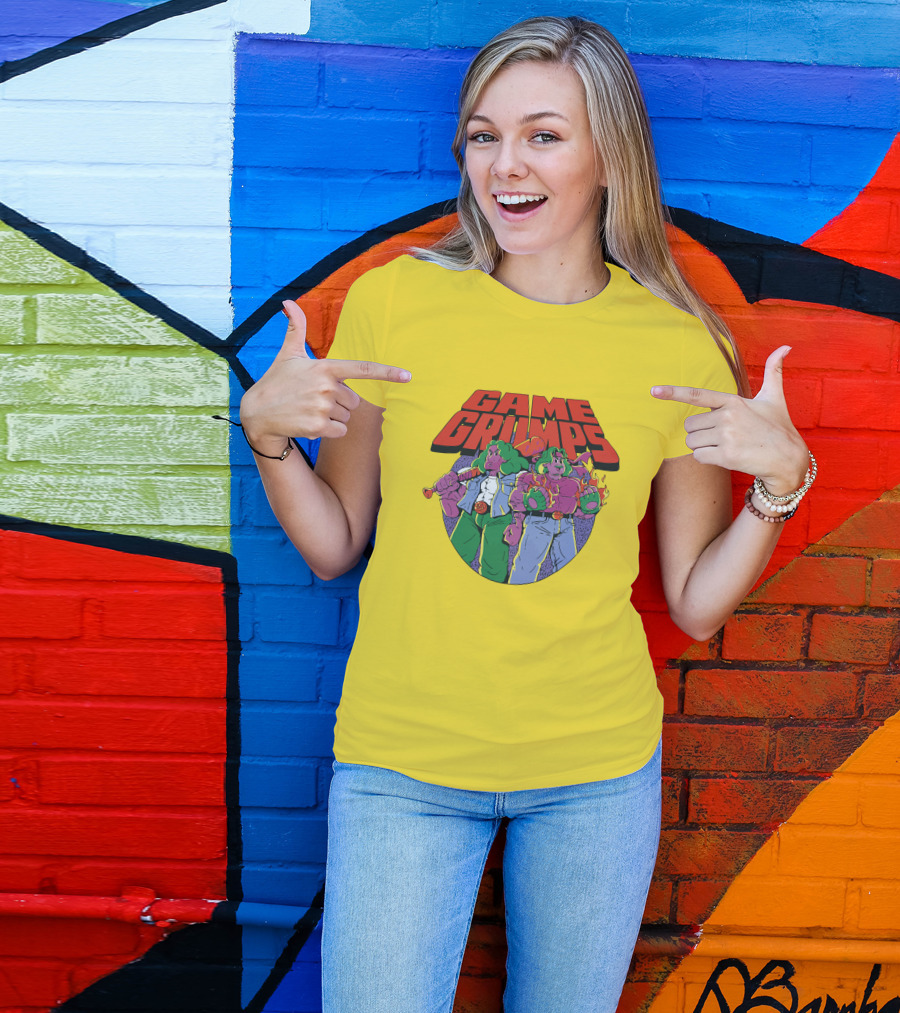 Game Grumps Retro Beat 'Em Up Characters Fiery Brawlers T-Shirt