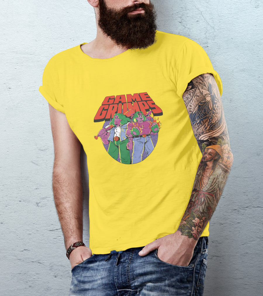 Game Grumps Retro Beat 'Em Up Characters Fiery Brawlers T-Shirt
