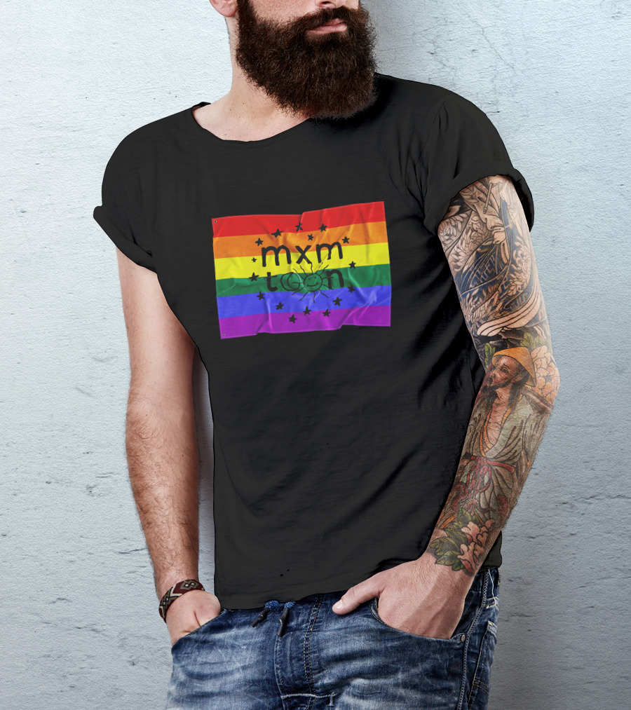 Mxmtoon Merch Rainbow Flag With Sun And Stars T-Shirt