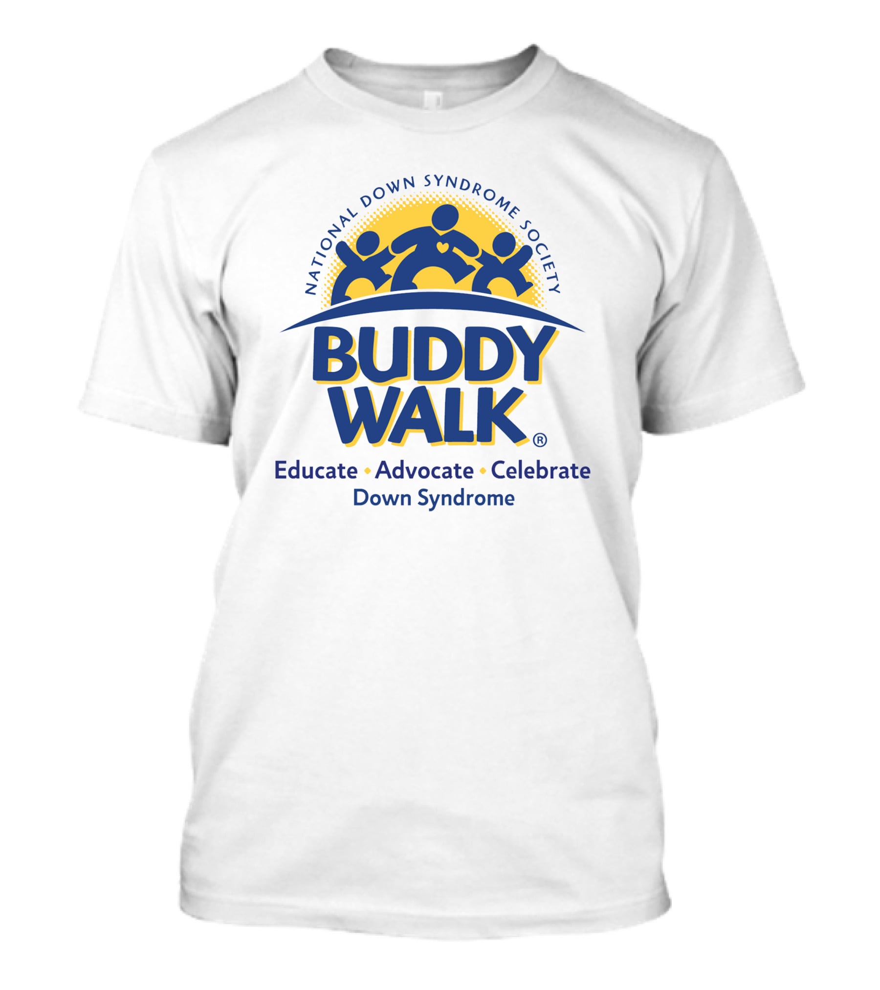 National Down Syndrome Society Buddy Walk Educate Advocate Celebrate Down Syndrome T-Shirt