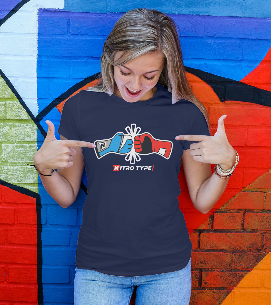 NITRO TYPE Fist Bump Racing Gloves T-Shirt