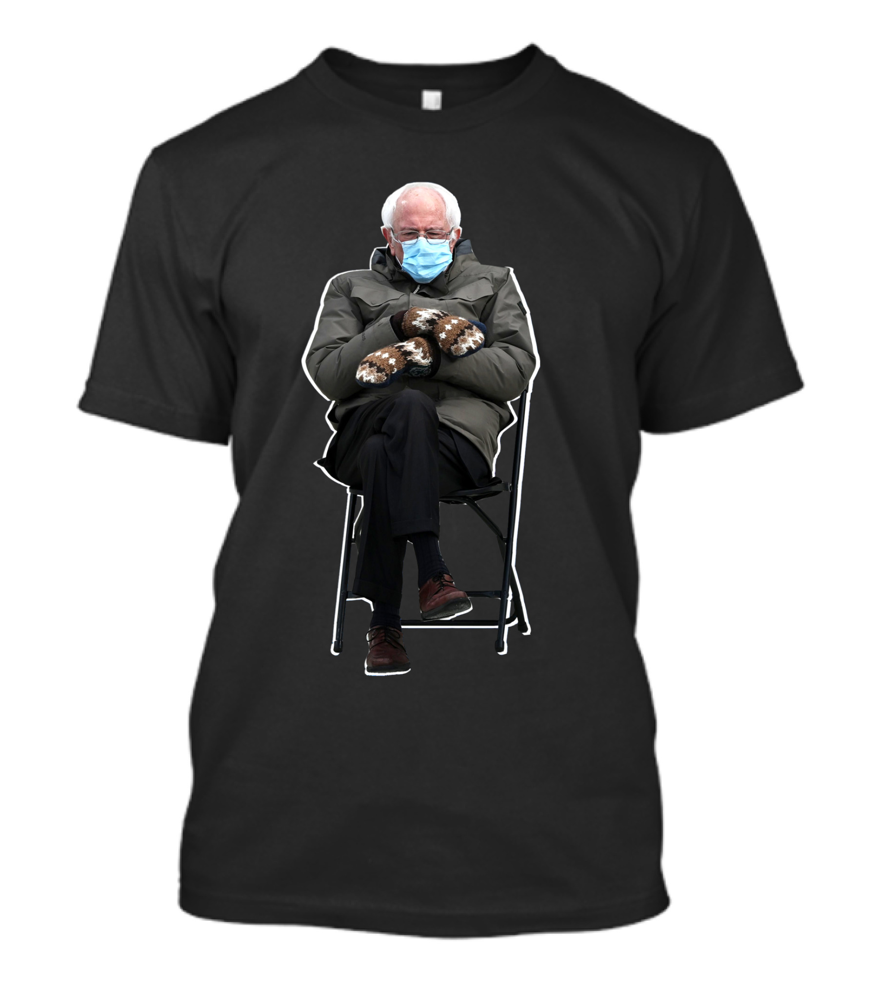 Bernie Sanders Inauguration Meme Sitting With Mittens T-Shirt