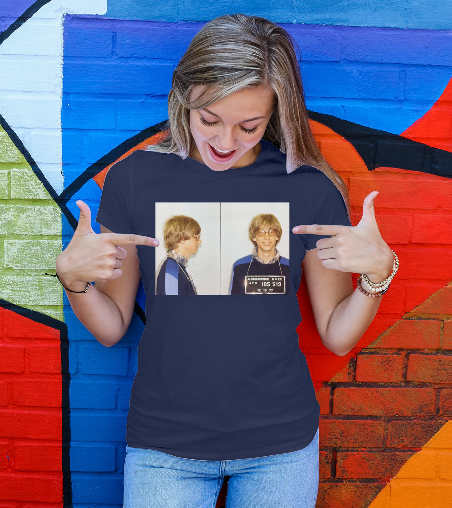 Bill Gates Albuquerque Mugshot 1977 T-Shirt