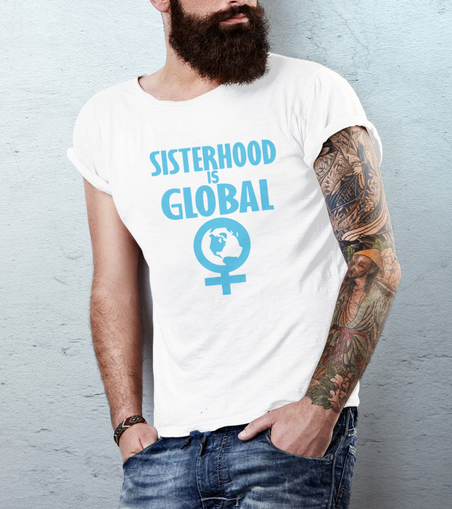 Sisterhood Is Global Feminist Symbol Earth And Venus T-Shirt