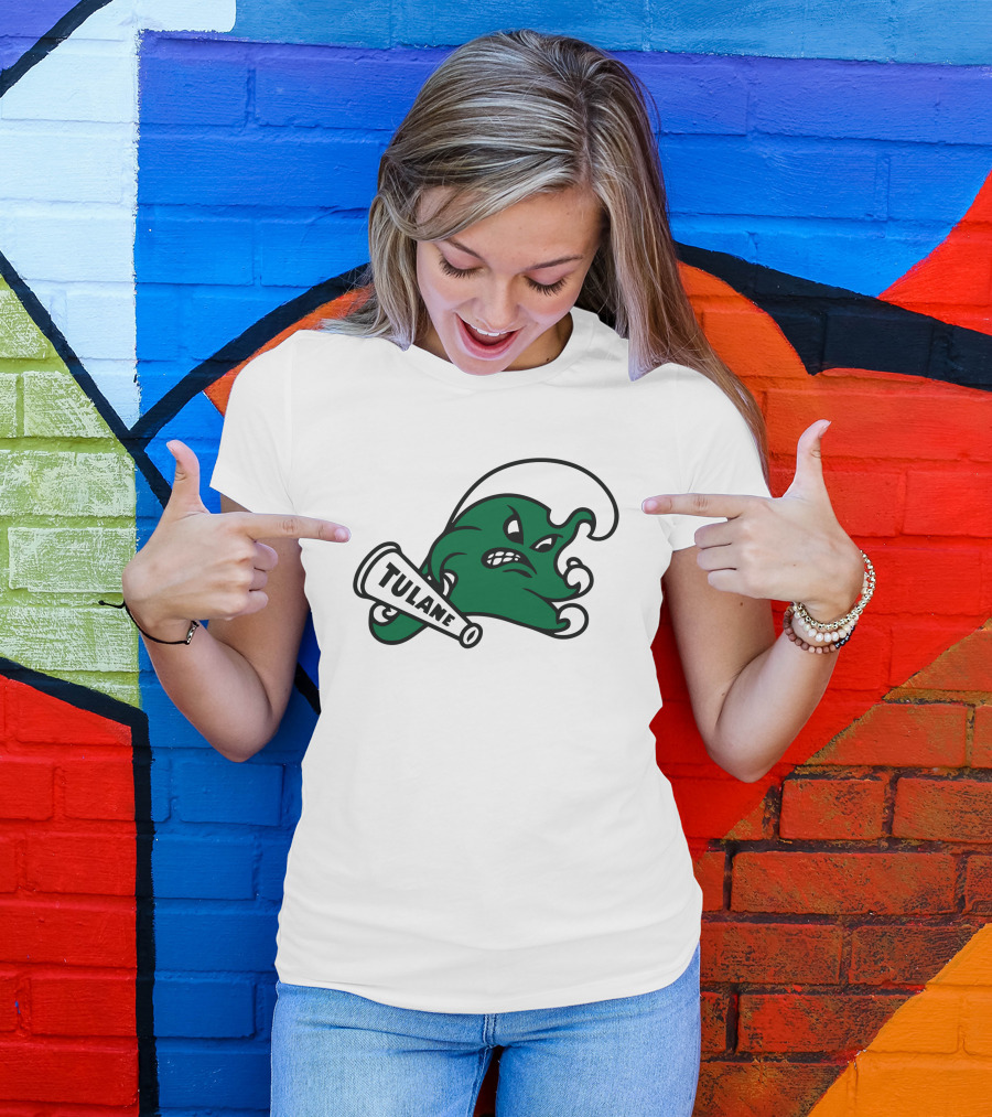 Tulane Angry Wave Halter Top T-Shirt