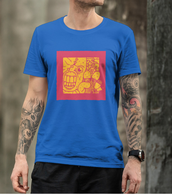 Biomaster 3 Last Escape Panic Zombie Face And Floral Background T-Shirt