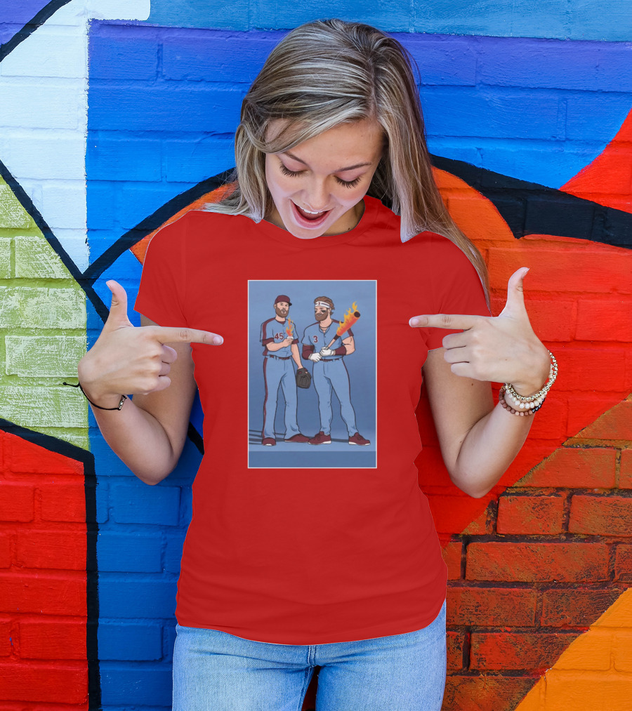 Bryce And Zack Flaming Baseball Bat T-Shirt
