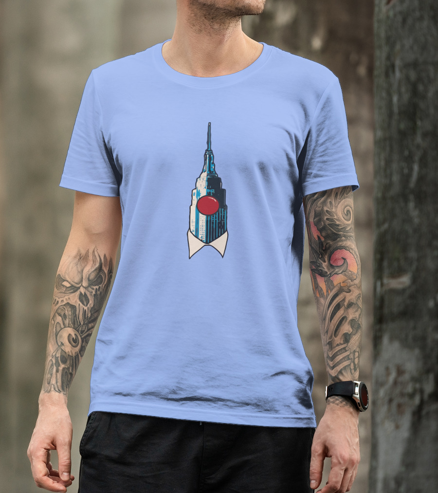 Dave Portnoy The Empire State Building Clown Shirt Blue Background T-Shirt