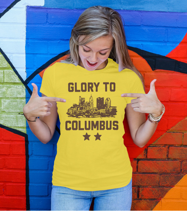 Glory To Columbus Skyline Two Stars T-Shirt