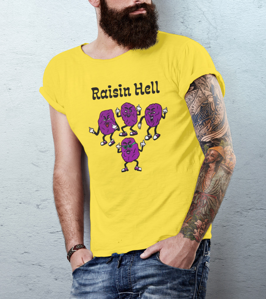 Raisin Hell Dancing Cartoon Purple Raisins T-Shirt