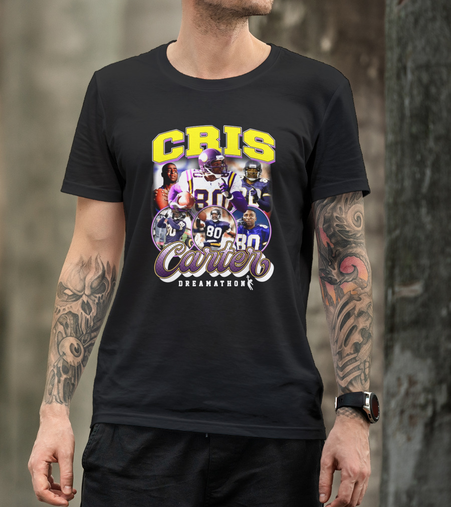 Cris Carter 80 Dreamathon Football Legends T-Shirt
