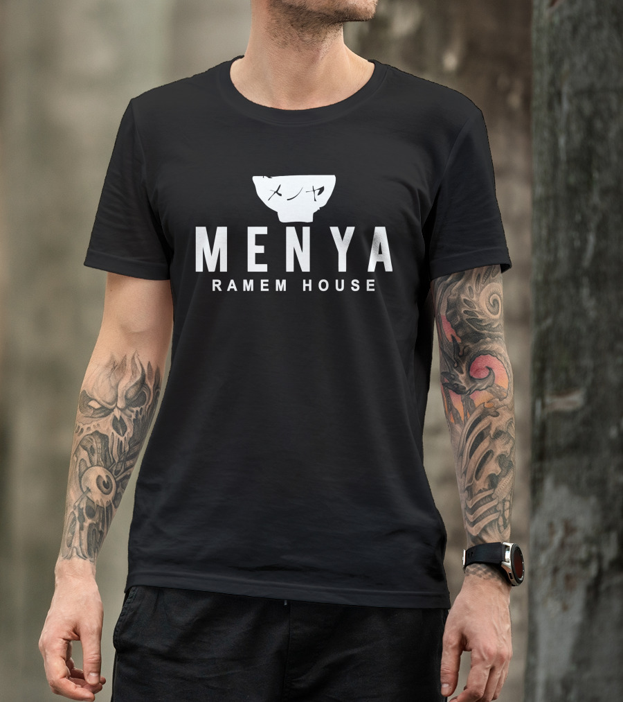 Menya Ramen House Bowl And Text T-Shirt