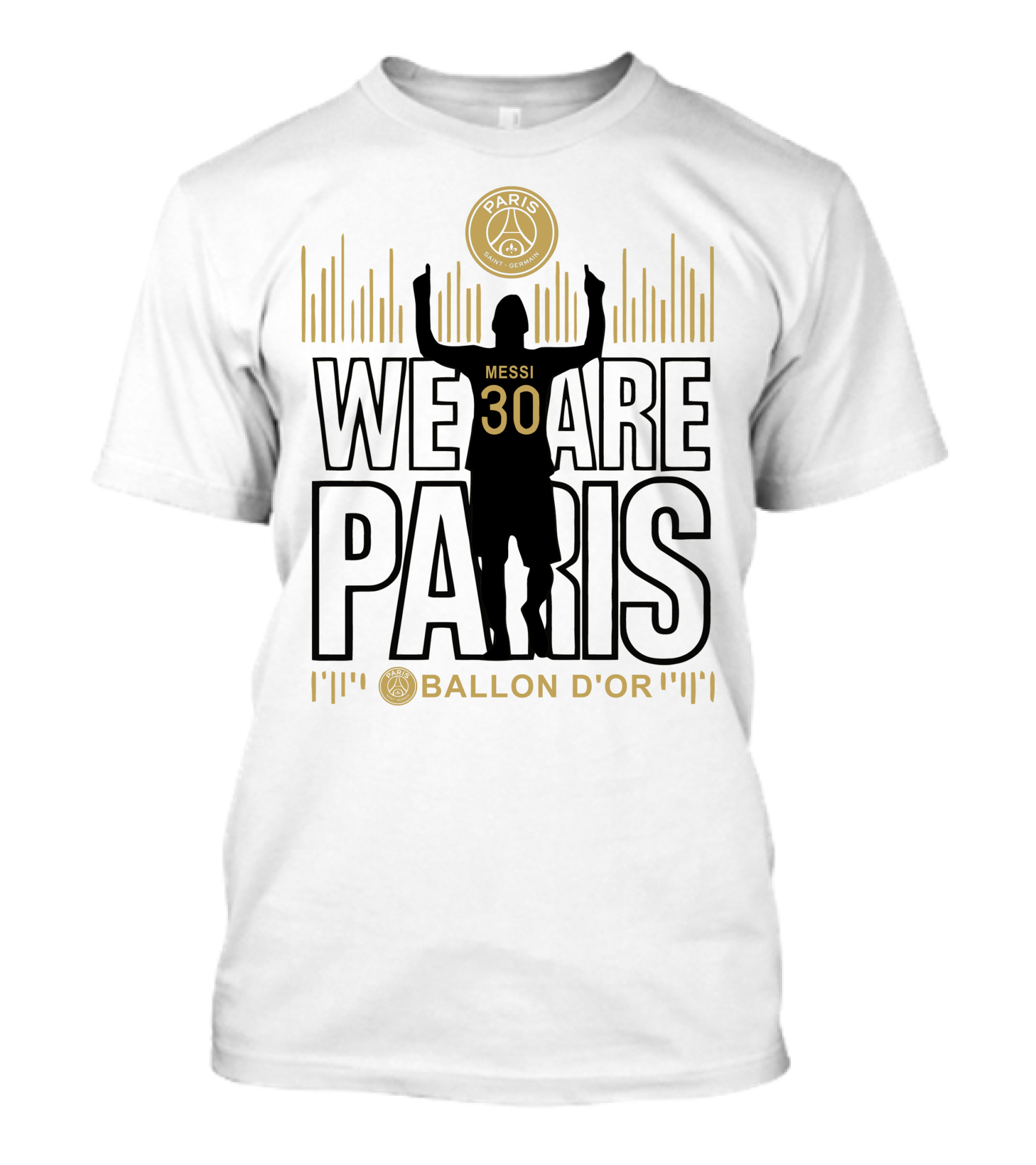 Messi 30 We Are Paris Ballon D'Or Paris Saint-Germain T-Shirt