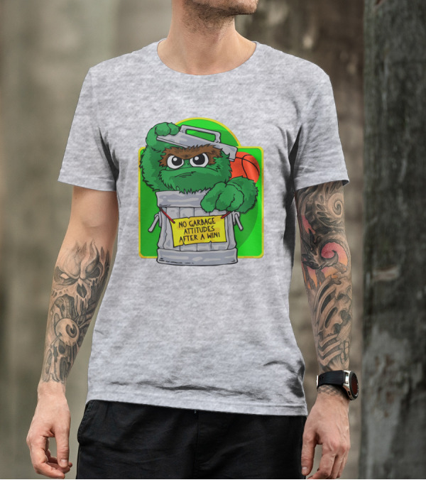 No Garbage Attitudes After A Win Eric Musselman Inspired Furry Trash Can Creature T-Shirt