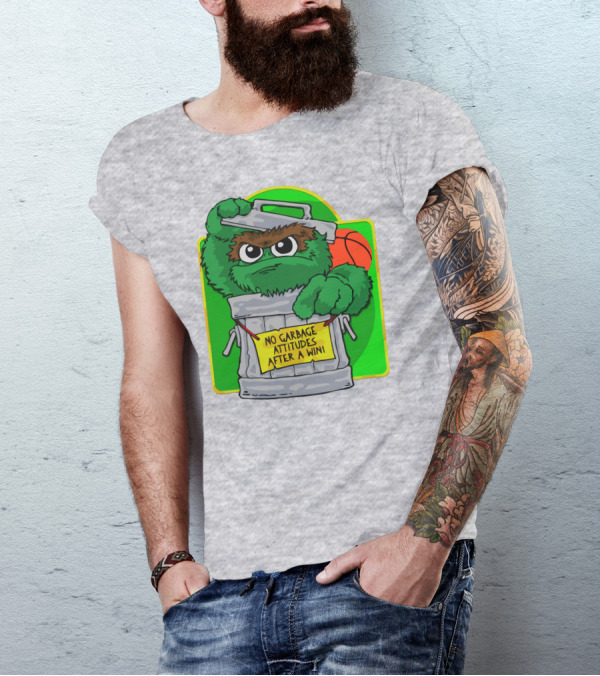 No Garbage Attitudes After A Win Eric Musselman Inspired Furry Trash Can Creature T-Shirt
