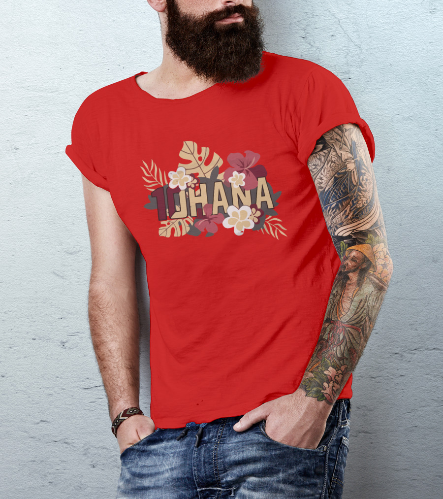 Mckenzie Milton 10Hana Hawaiian Garnet Floral T-Shirt