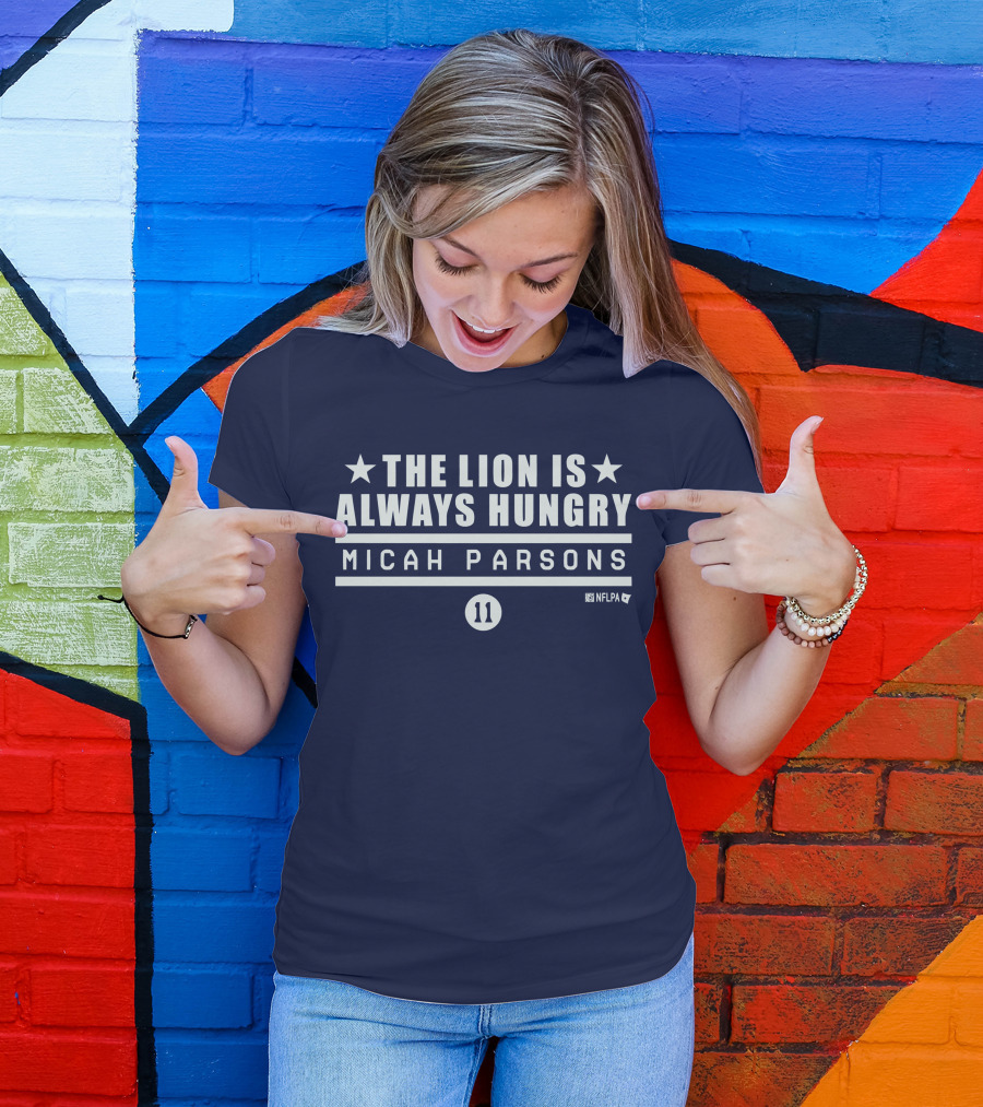 Micah Parsons 11 NFLPA The Lion Is Always Hungry T-Shirt