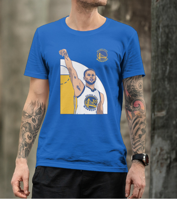 Stephen Curry Golden State Warriors NBA Royal 30 T-Shirt