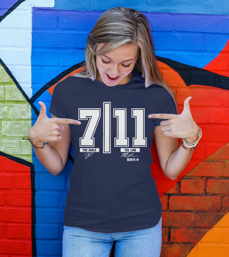 Trevon Diggs And Micah Parsons 7 11 The Eagle The Lion NFLPA T-Shirt