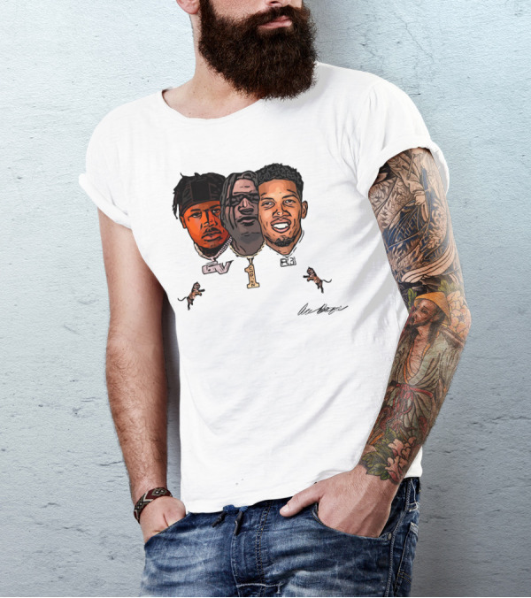 Joe Burrow Tres Amigos GV 1 AB Tiger Faces T-Shirt