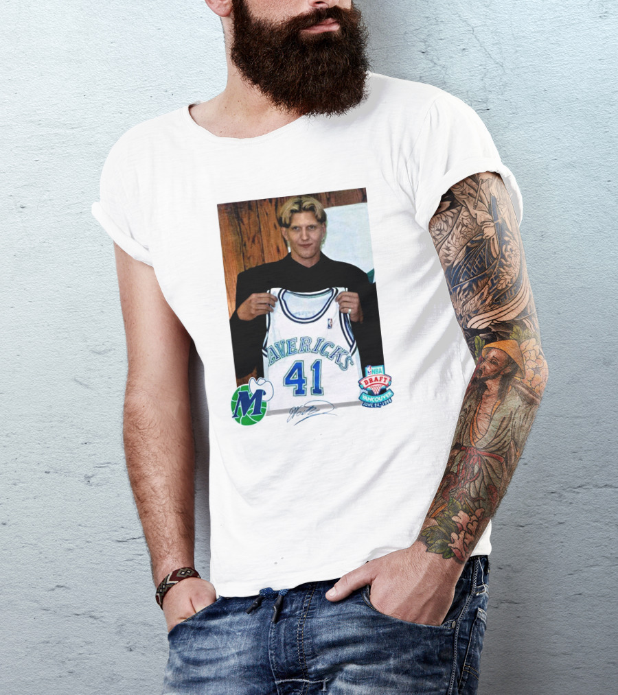 Dirk Nowitzki Mavericks NBA Draft Vancouver June 24 1998 T-Shirt