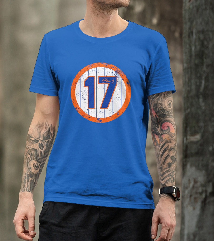 Keith Hernandez 17 New York Mets Jersey Number Signature Classic T-Shirt