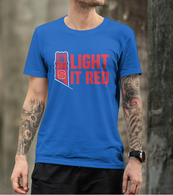NC State Light It Red Bell Tower T-Shirt
