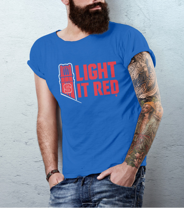 NC State Light It Red Bell Tower T-Shirt