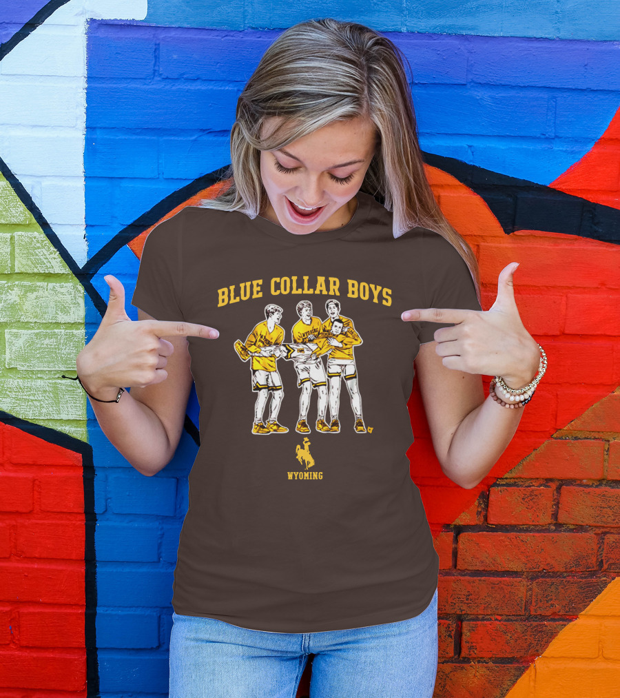 Blue Collar Boys Wyoming Basketball Team T-Shirt