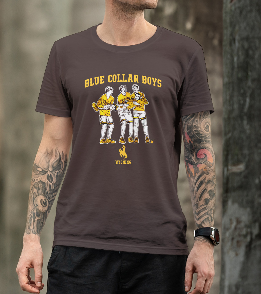 Blue Collar Boys Wyoming Basketball Team T-Shirt